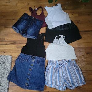 Crop and summer bottom outfit bundle
